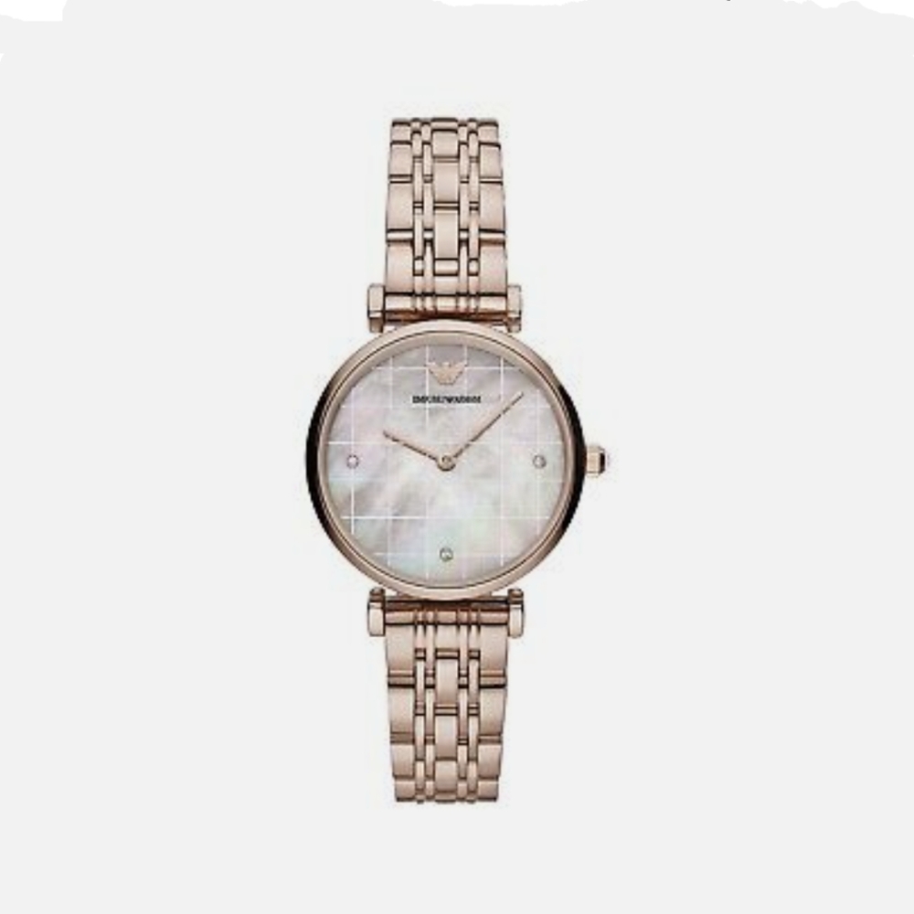 Emporio Armani Gianni T-Bar AR11385 Women's Watch Rose Gold